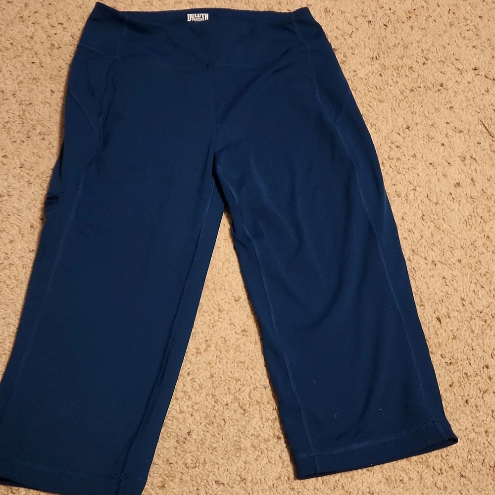 Duluth Trading Company Blue Crop Noga Pants Sz XS - Picture 2 of 5